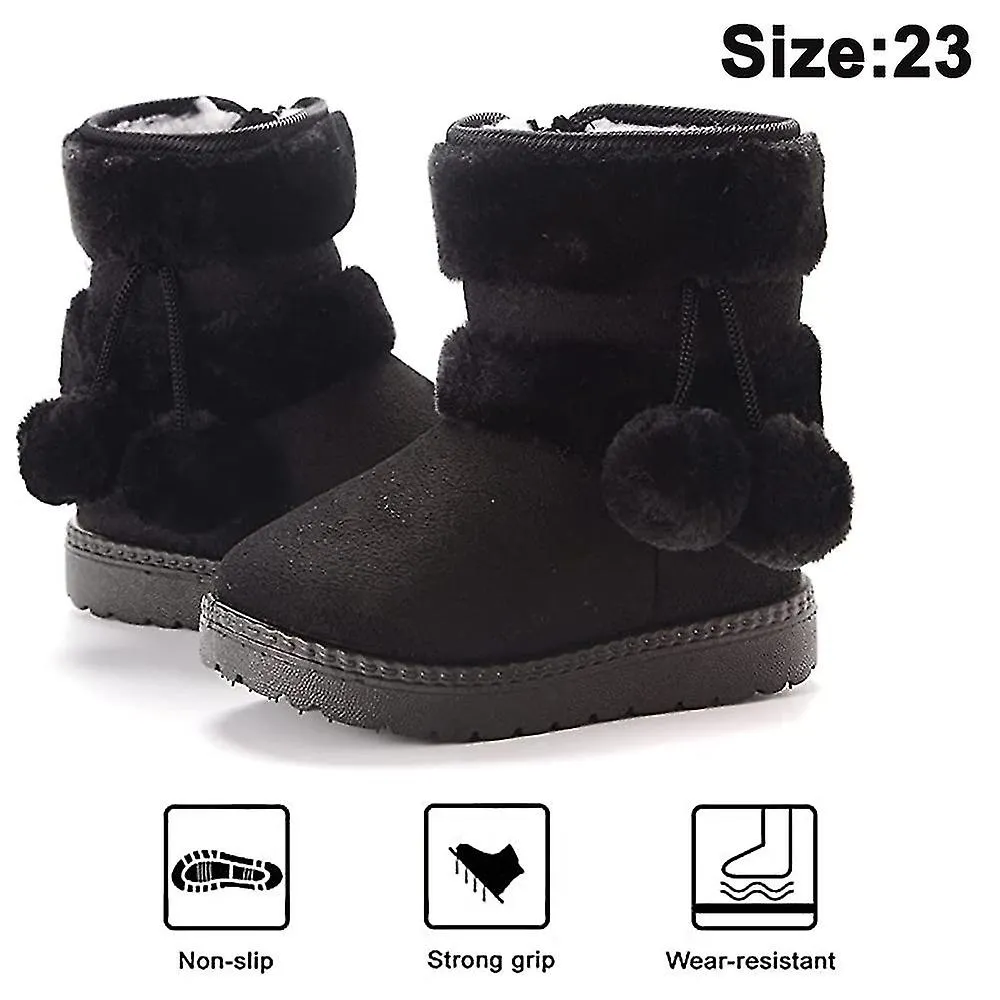 1 par de baby boys girls botas de nieve botón premium suela suave antideslizante niño pequeño primer andador invierno Zapatos cá