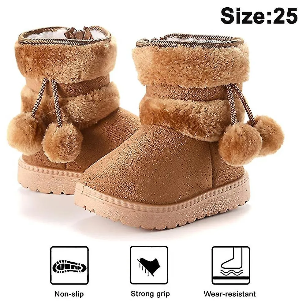 1 par de baby boys girls botas de nieve botón premium suela suave antideslizante niño pequeño primer andador invierno Zapatos cá