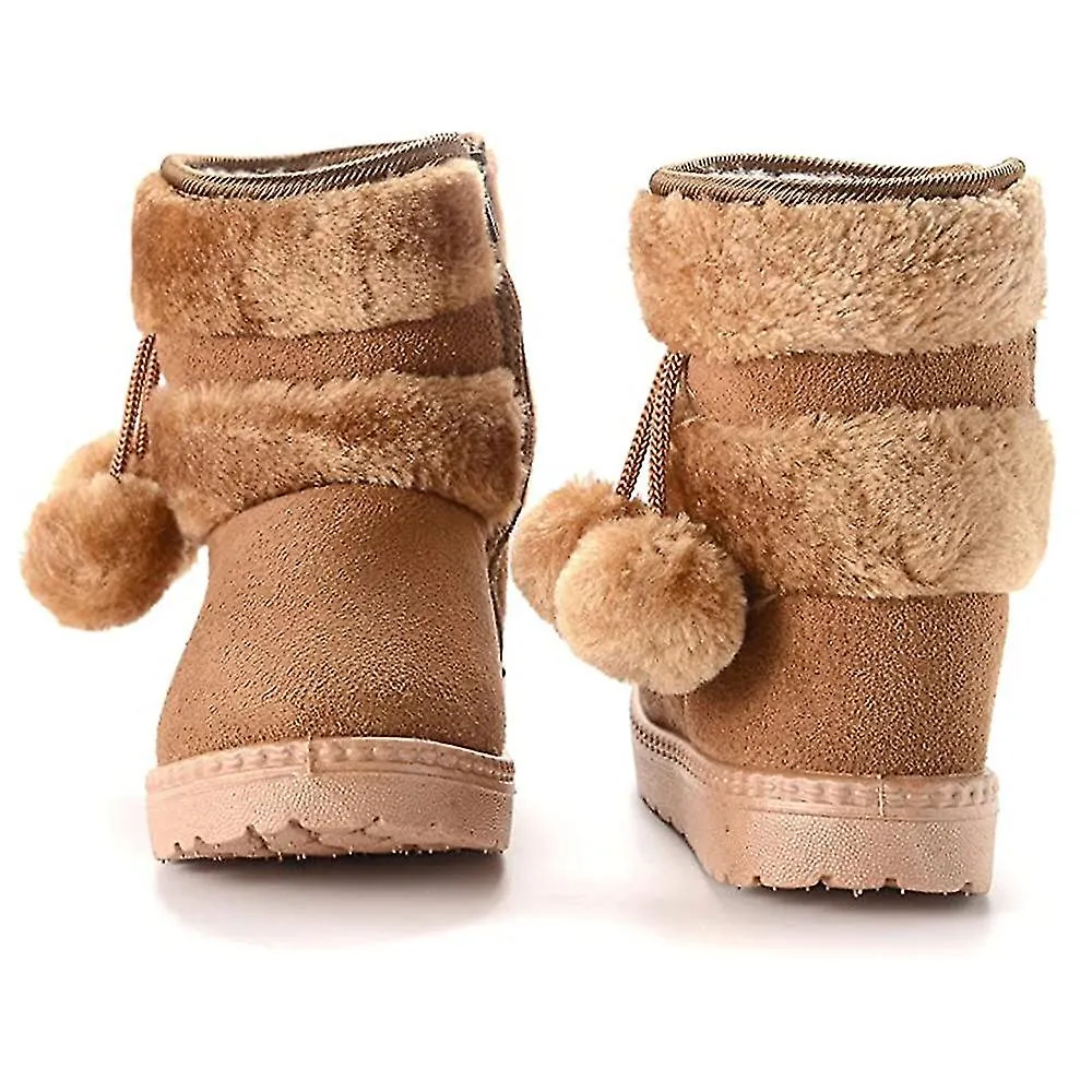 1 par de baby boys girls botas de nieve botón premium suela suave antideslizante niño pequeño primer andador invierno Zapatos cá