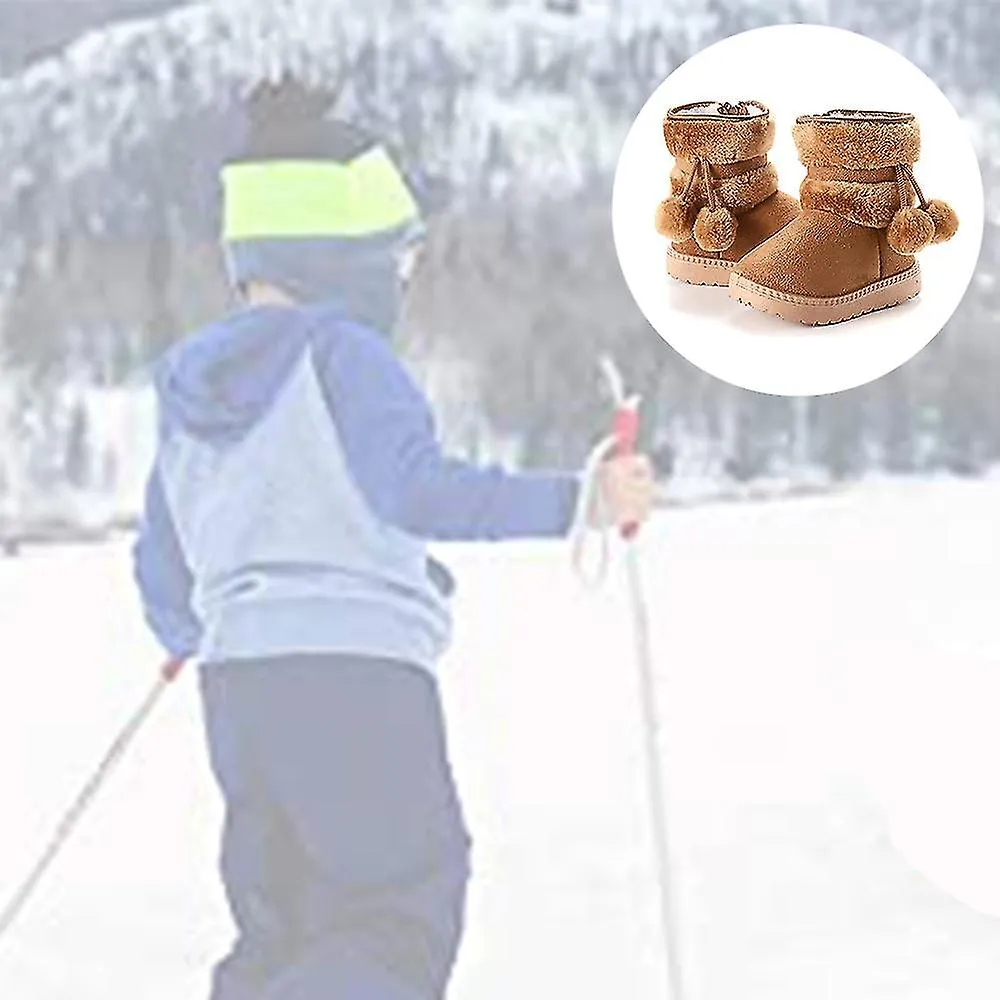 1 par de baby boys girls botas de nieve botón premium suela suave antideslizante niño pequeño primer andador invierno Zapatos cá