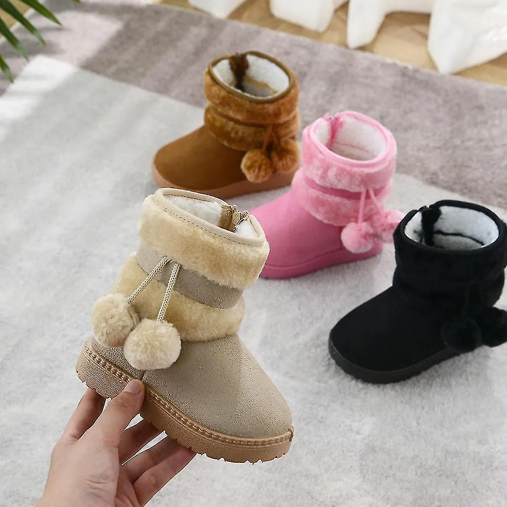 1 par de baby boys girls botas de nieve botón premium suela suave antideslizante niño pequeño primer andador invierno Zapatos cá