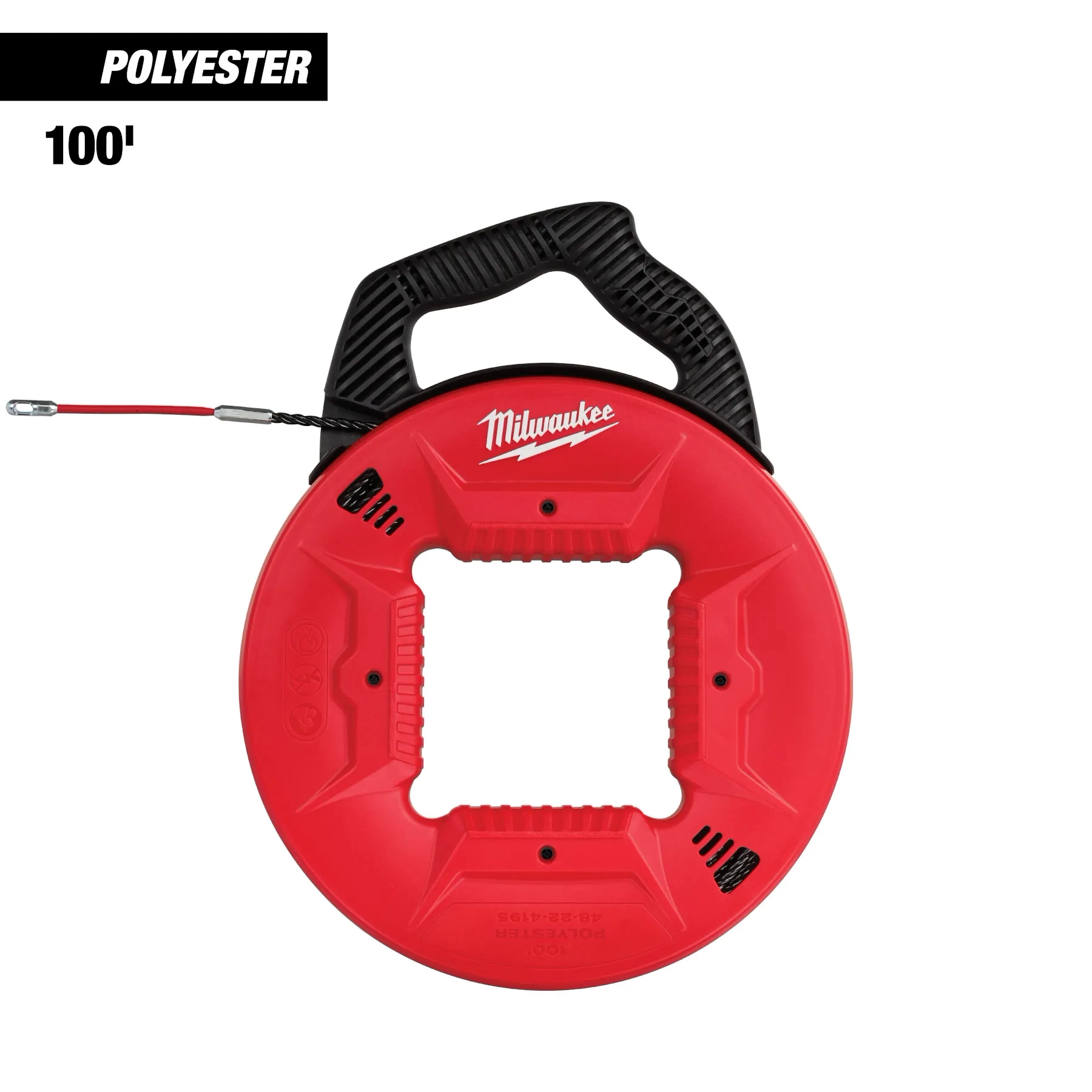 100' Polyester Fish Tape w/ Flexible Metal Leader