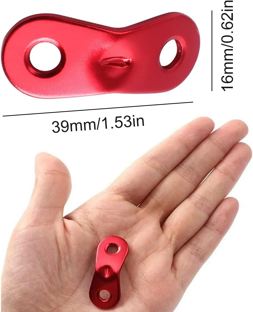 18 Piezas Tensor de Cuerda de Aleación de Aluminio Ajustador de Guying para Tienda de Camping Senderismo al Aire Libre Hebillas 