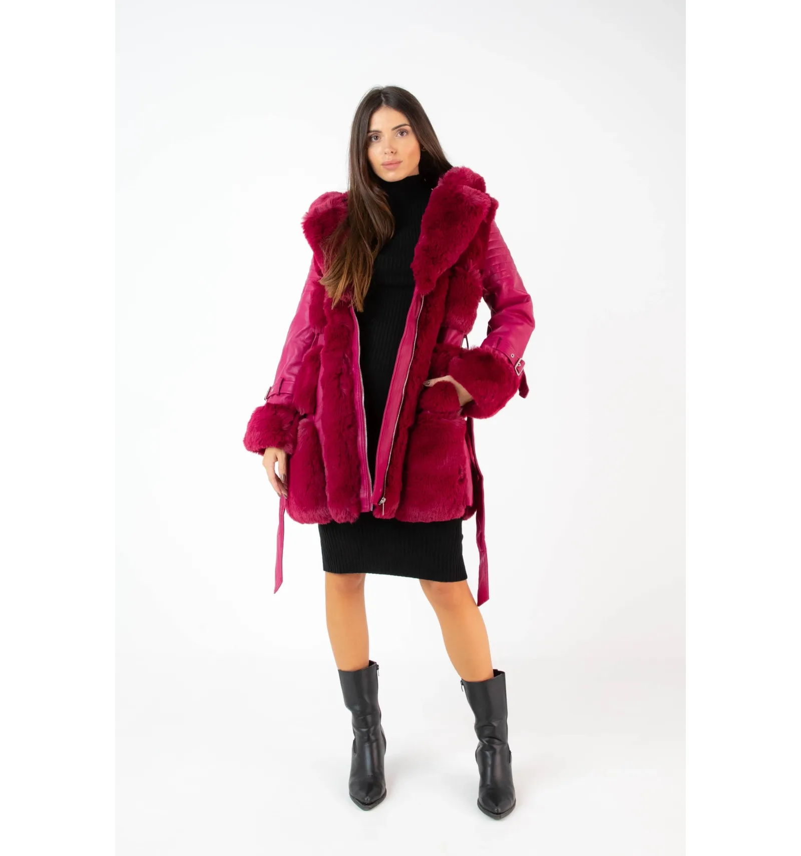 ABRIGO HUGELU  FUCSIA