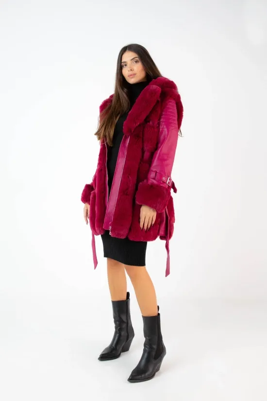 ABRIGO HUGELU  FUCSIA