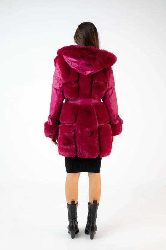 ABRIGO HUGELU  FUCSIA