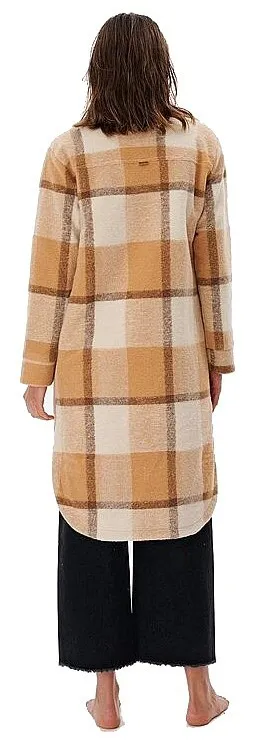 ABRIGO RIP CURL BREEZE CHECK  CAMEL  WOMEN´S