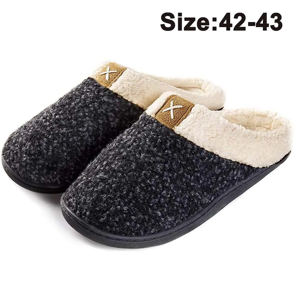 ACOGEDORAS ZAPATILLAS DE ESPUMA VISCOELáSTICA CON SUELA DE GOMA ANTIDESLIZANTE L 4243 NEGRA