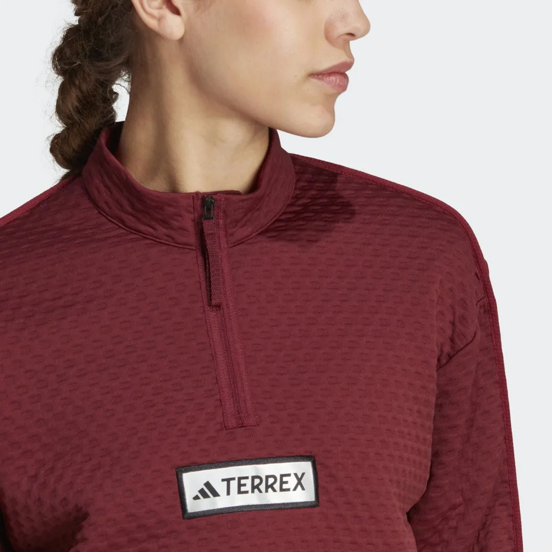 ADIDAS ORIGINALS TERREX UTILITAS HALFZIP FLEECE JACKET