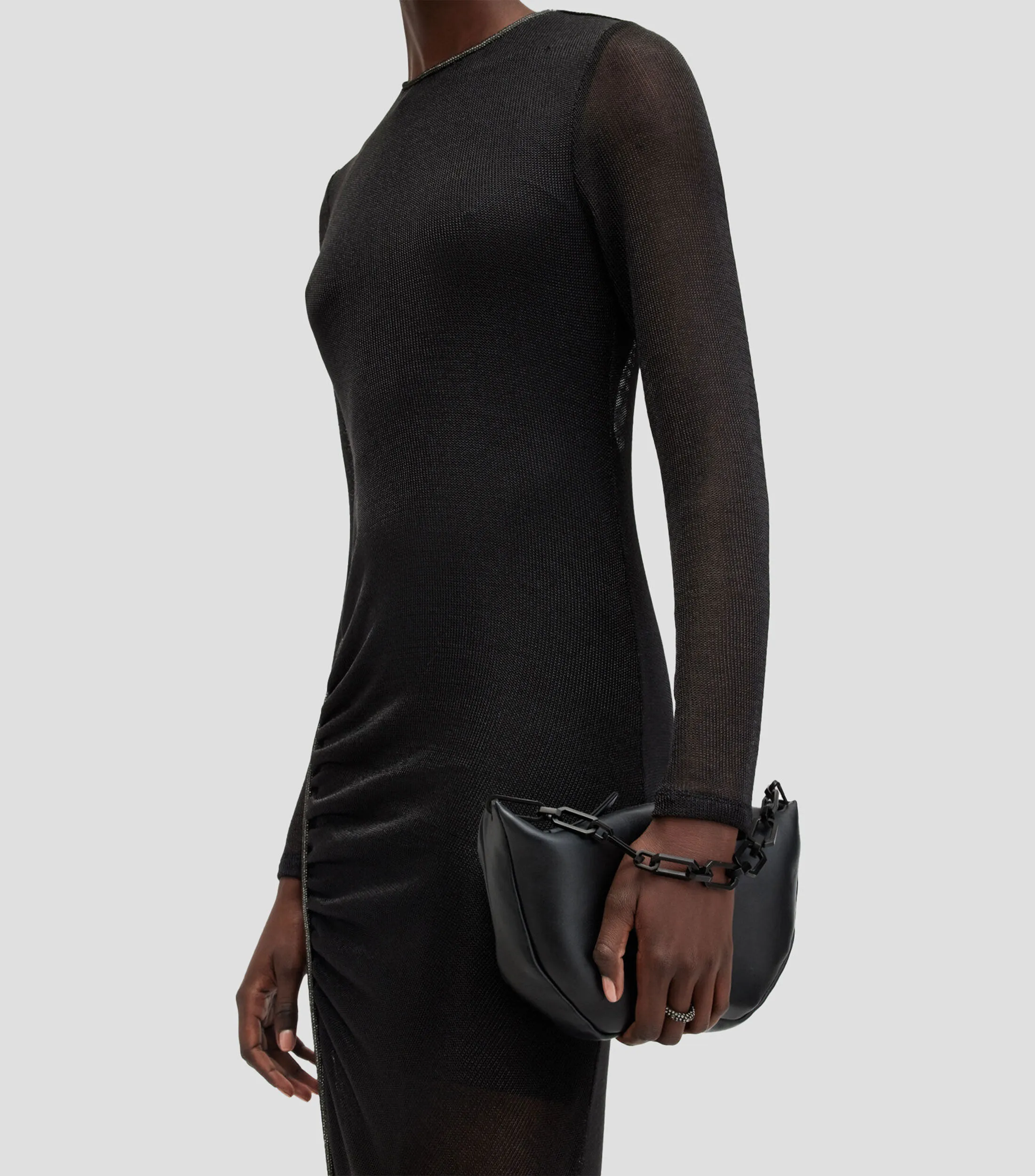 AllSaints Bolso Hobo liso en piel Mujer
