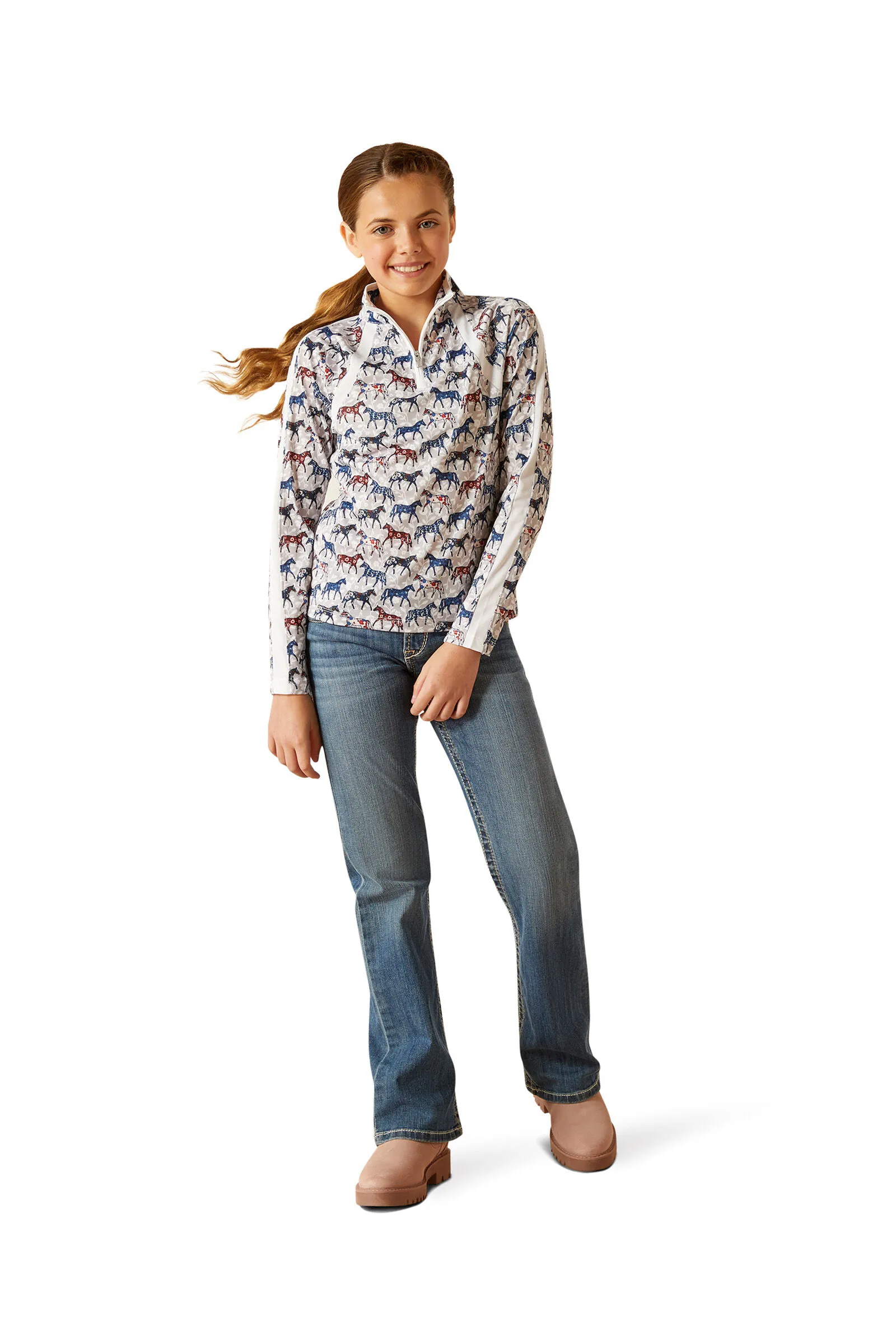 Ariat Juvenil Sunstopper 3.0 Baselayer de Manga Larga