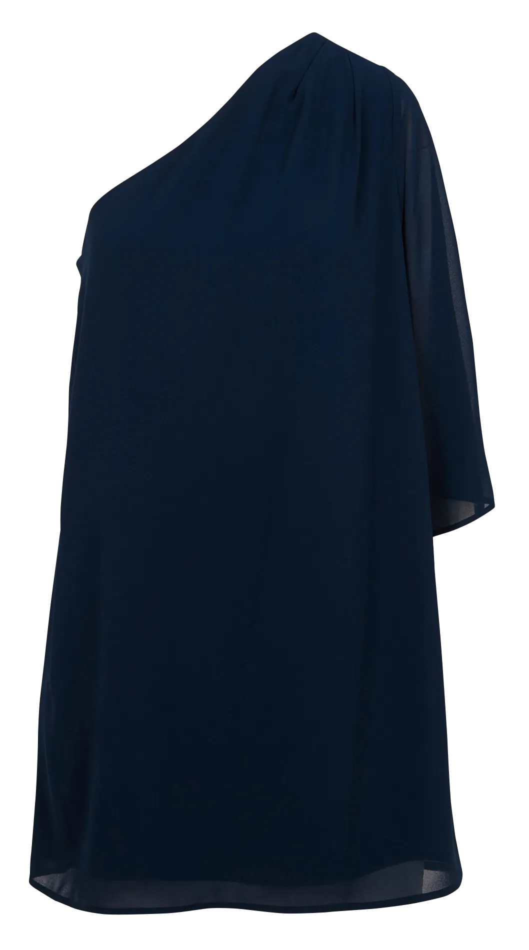 ASIA  VESTIDO CORTO RECTO DE MANGA LARGA EN AZUL