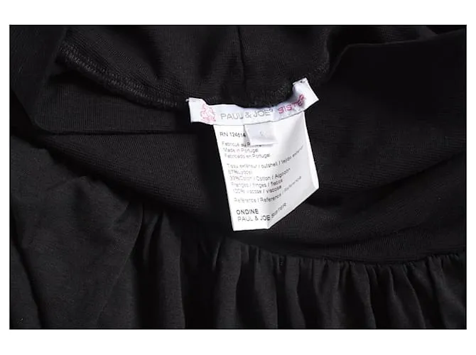 Autre Marque hermanas pablo y joe, Falda midi negra con flecos Negro 