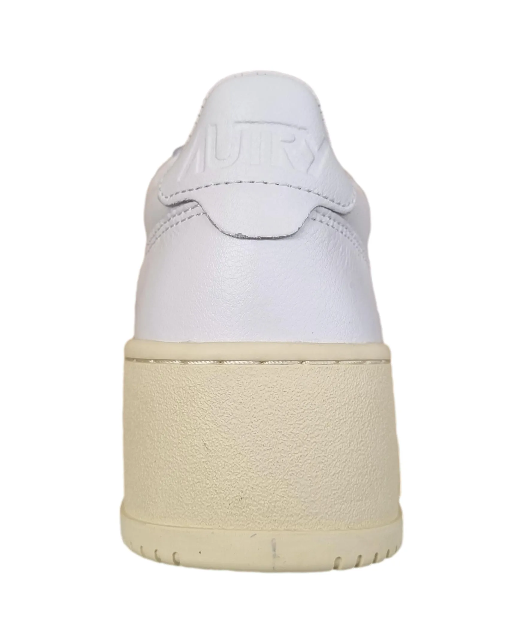 AUTRY zapatillas de cuero para mujer suela de plataforma PTLW LL15 blanco