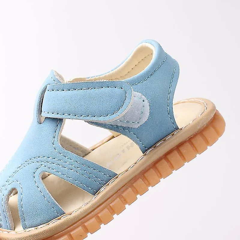 Baby Boy Girl Summer Infant Squeaky Sandalias Premium Suela de goma Zapatos cerrados Antideslizantes Niño Primeros caminantes