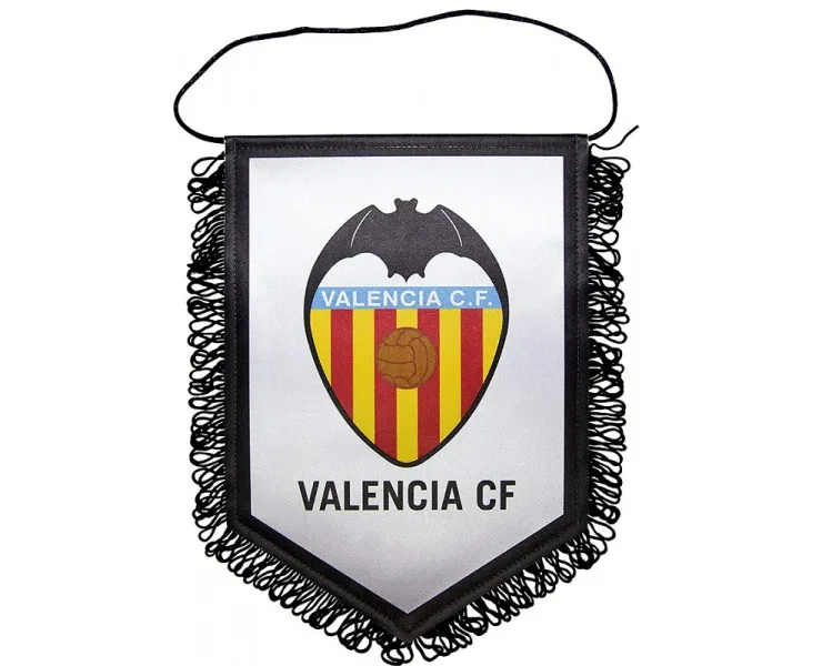 Banderín Valencia CF modelo clásico 28x19 cm