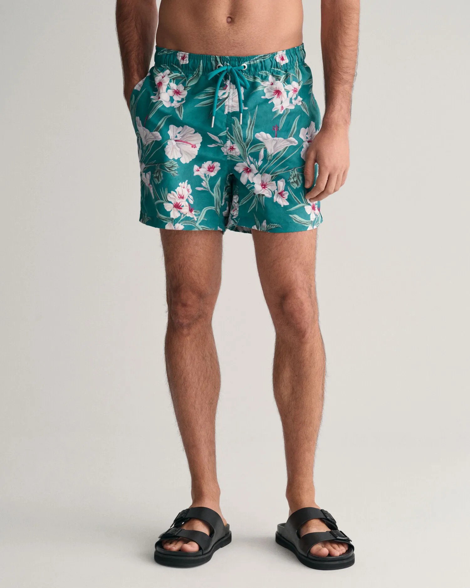Bañador con estampado de adelfas