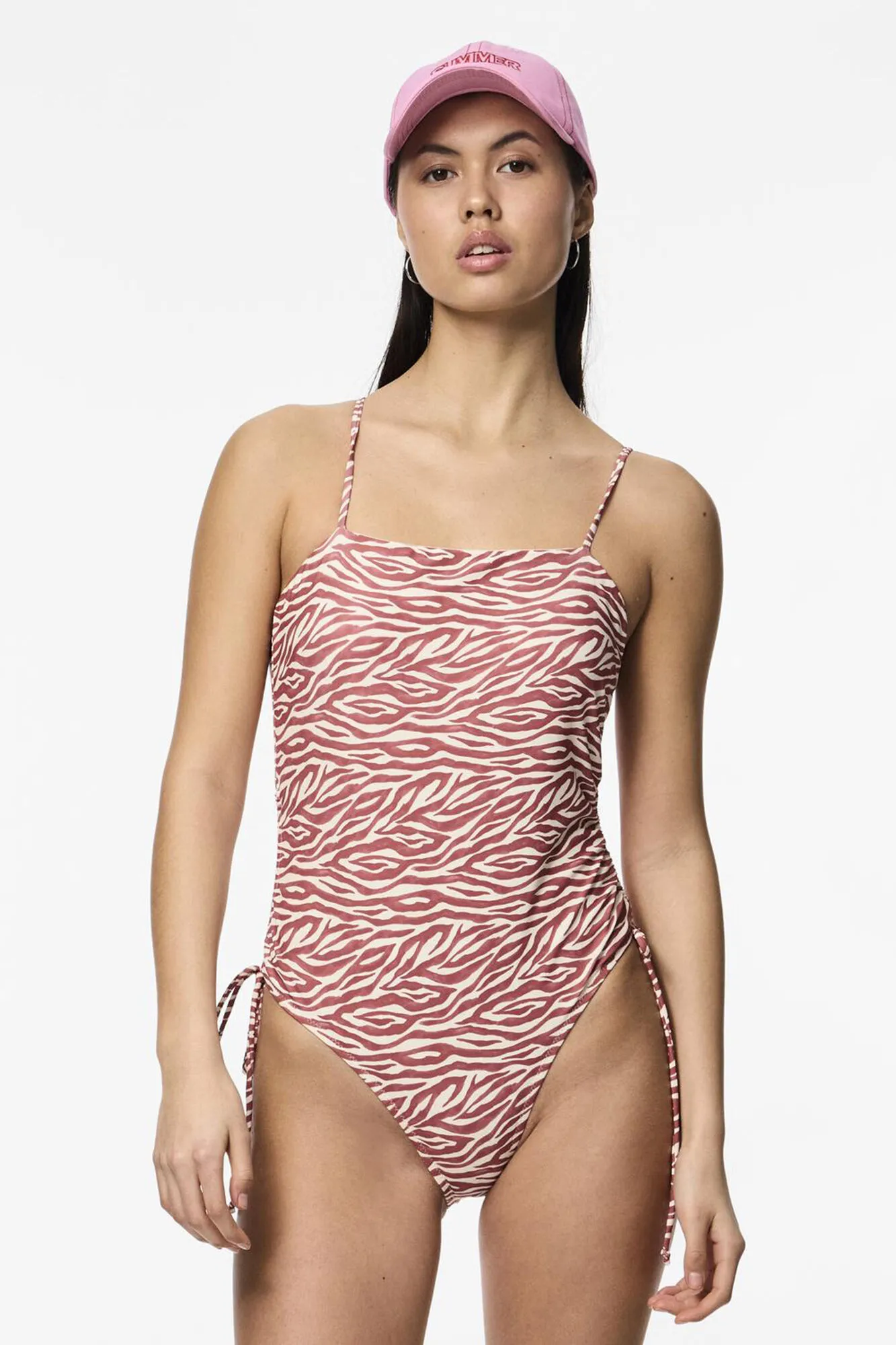 Bañador estampado con tirantes