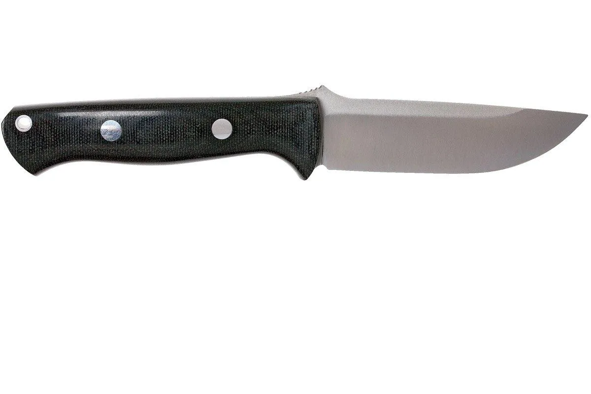 Bark River Bravo 1 A2, Black Canvas micarta, funda marrón