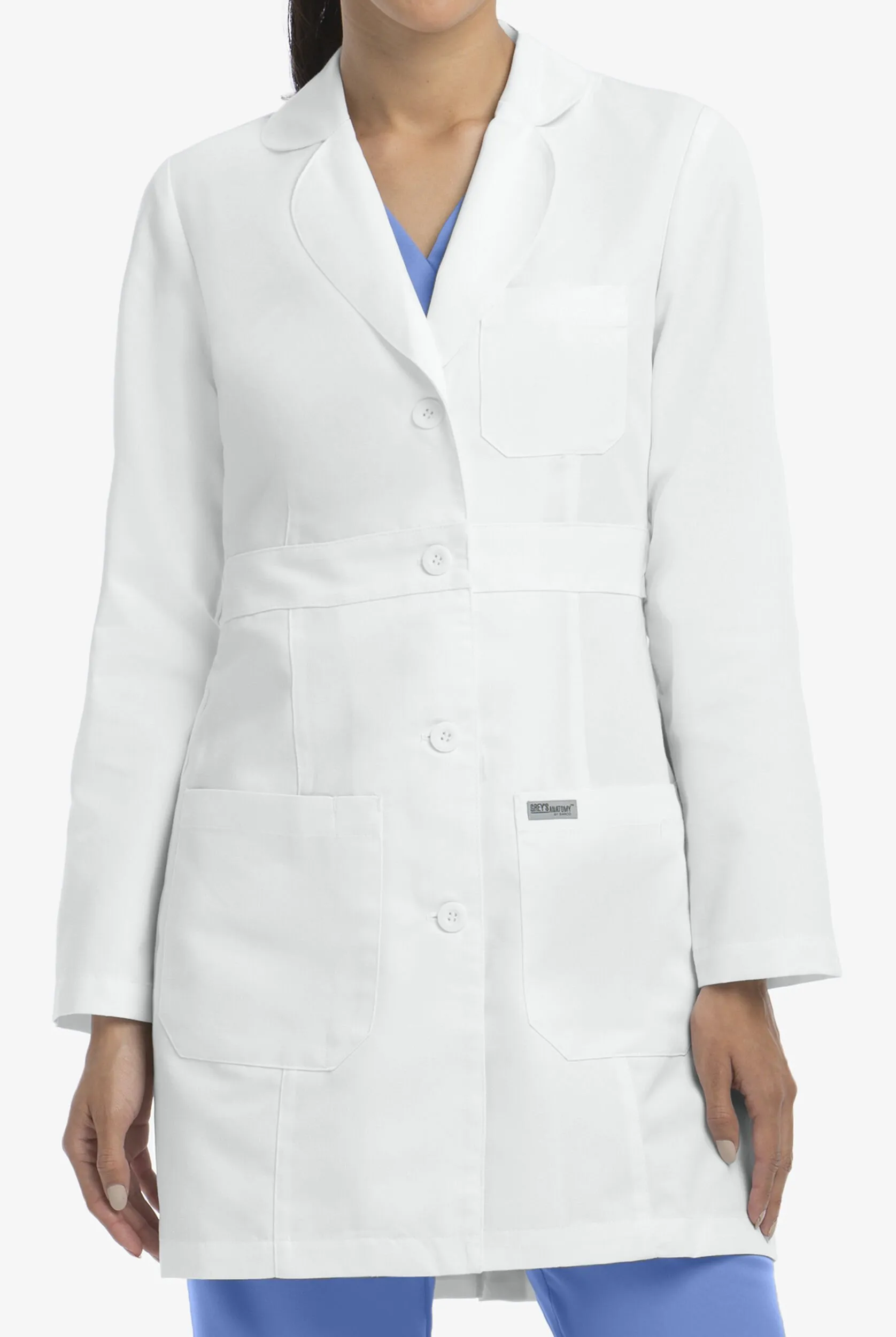 Bata de laboratorio Grey's Anatomy con cinturón y 3 bolsillos para mujer