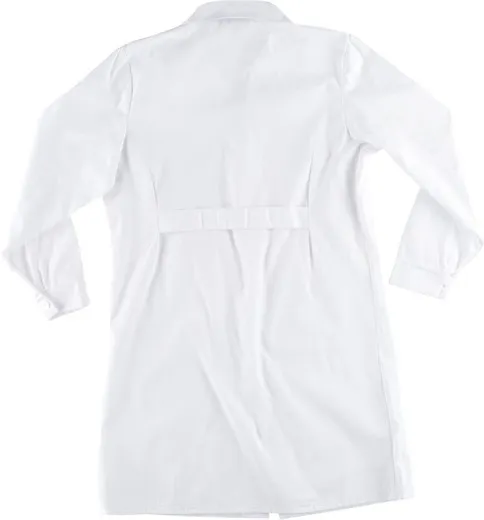 Bata de señora con cierre de botones Blanco