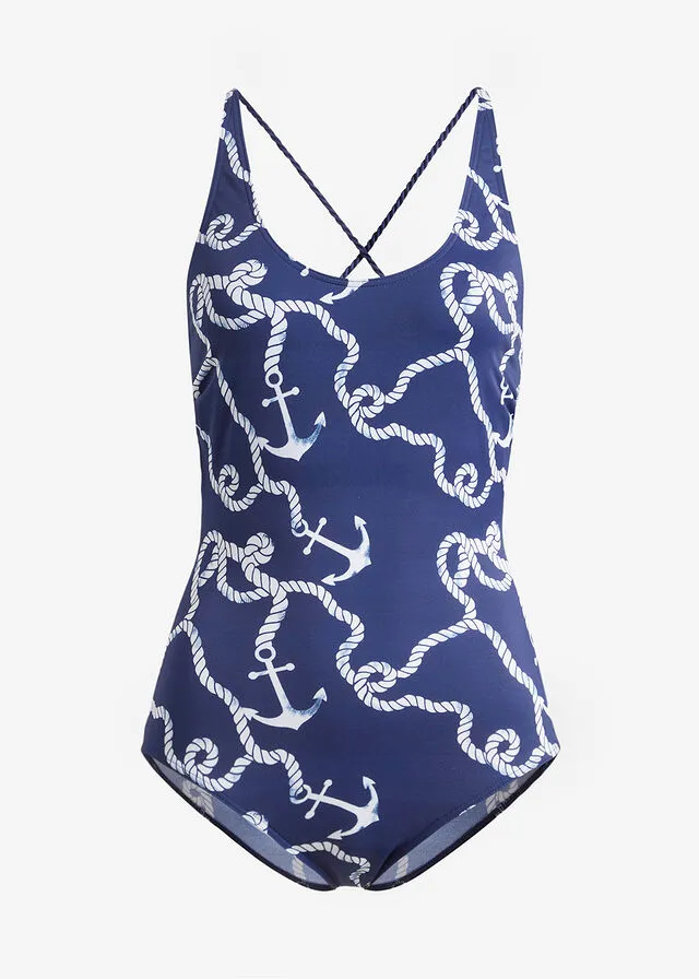 Bañador Azul marino con estampado gráfico