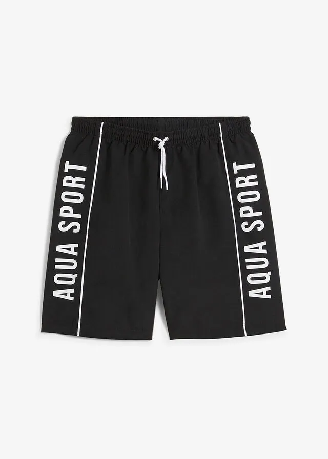 Bañador para niño Negro estampado