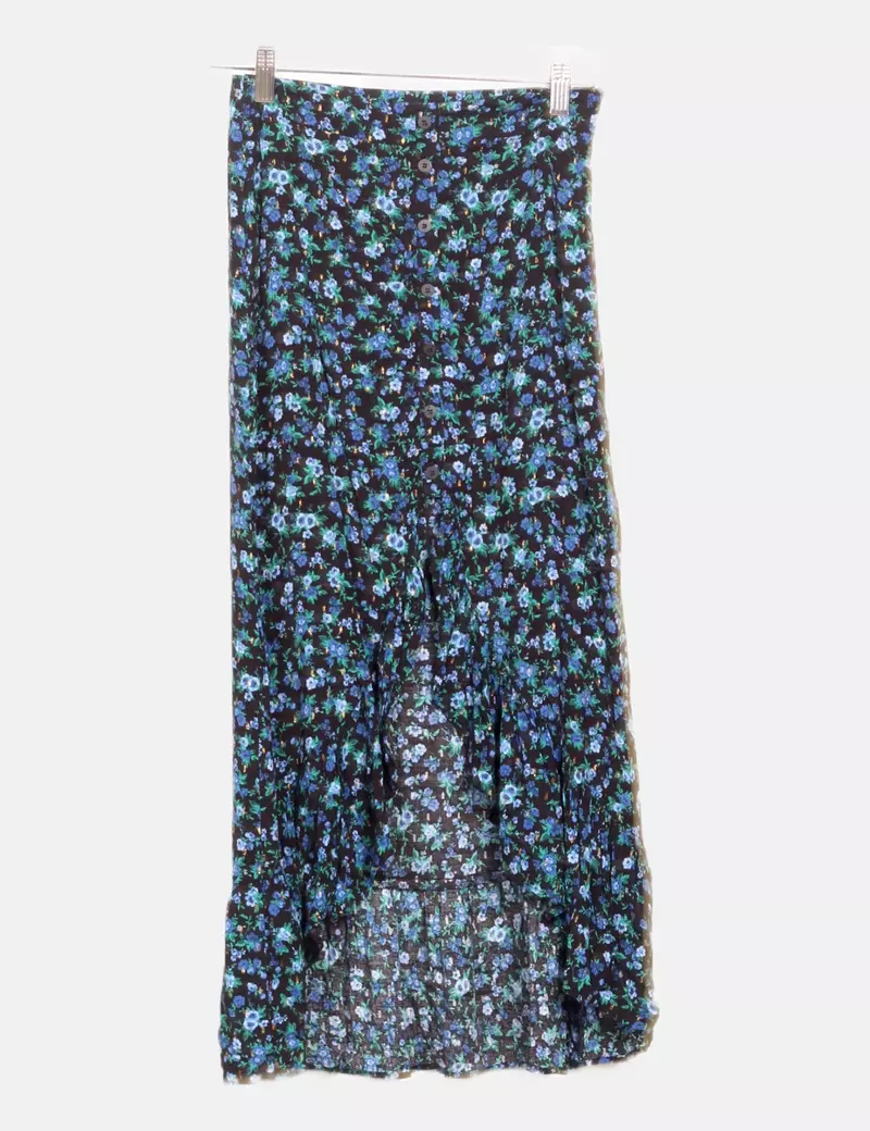 Bershka Falda negro estampado floral