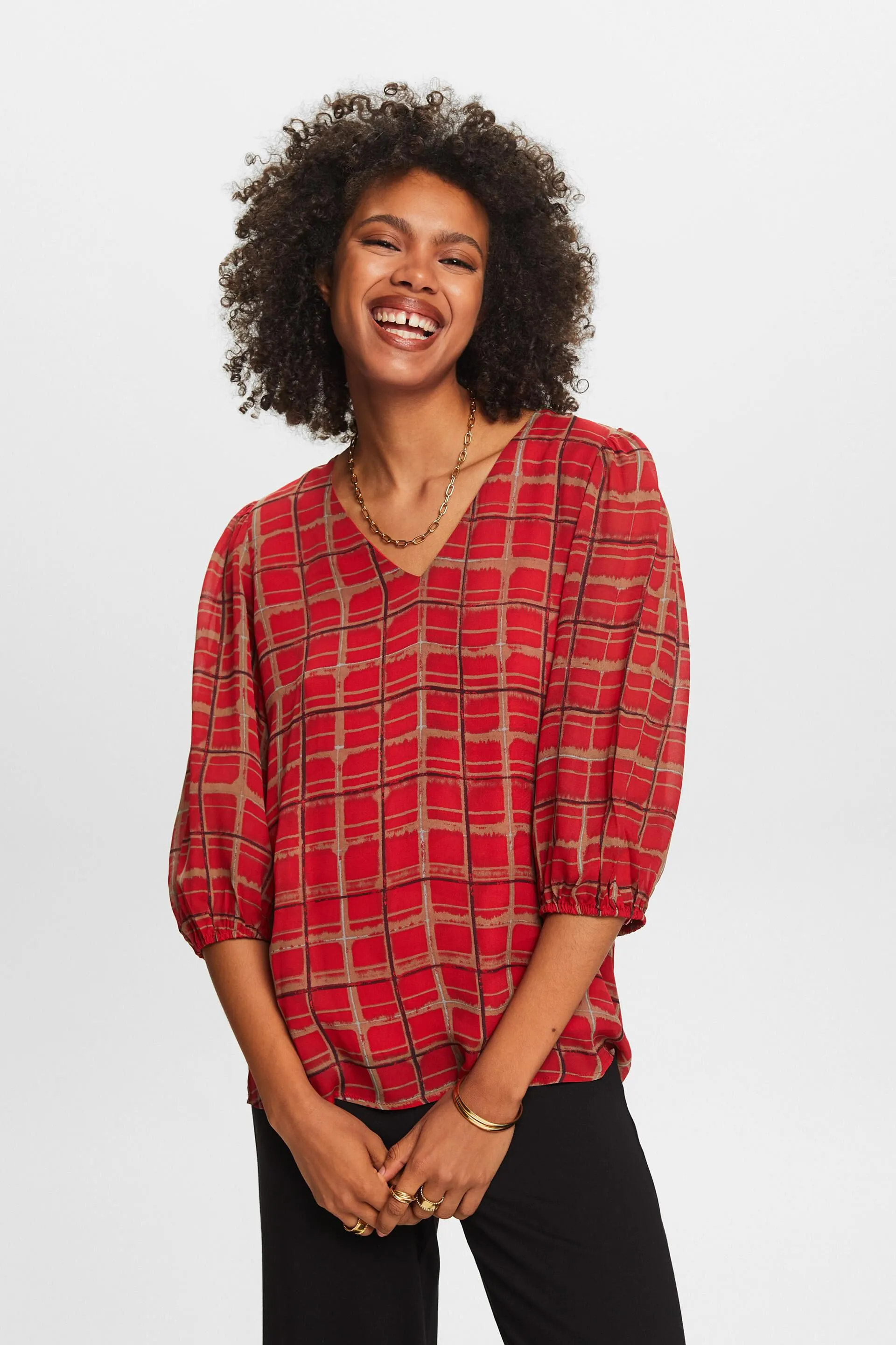 Blusa con estampado, LENZING™ ECOVERO™