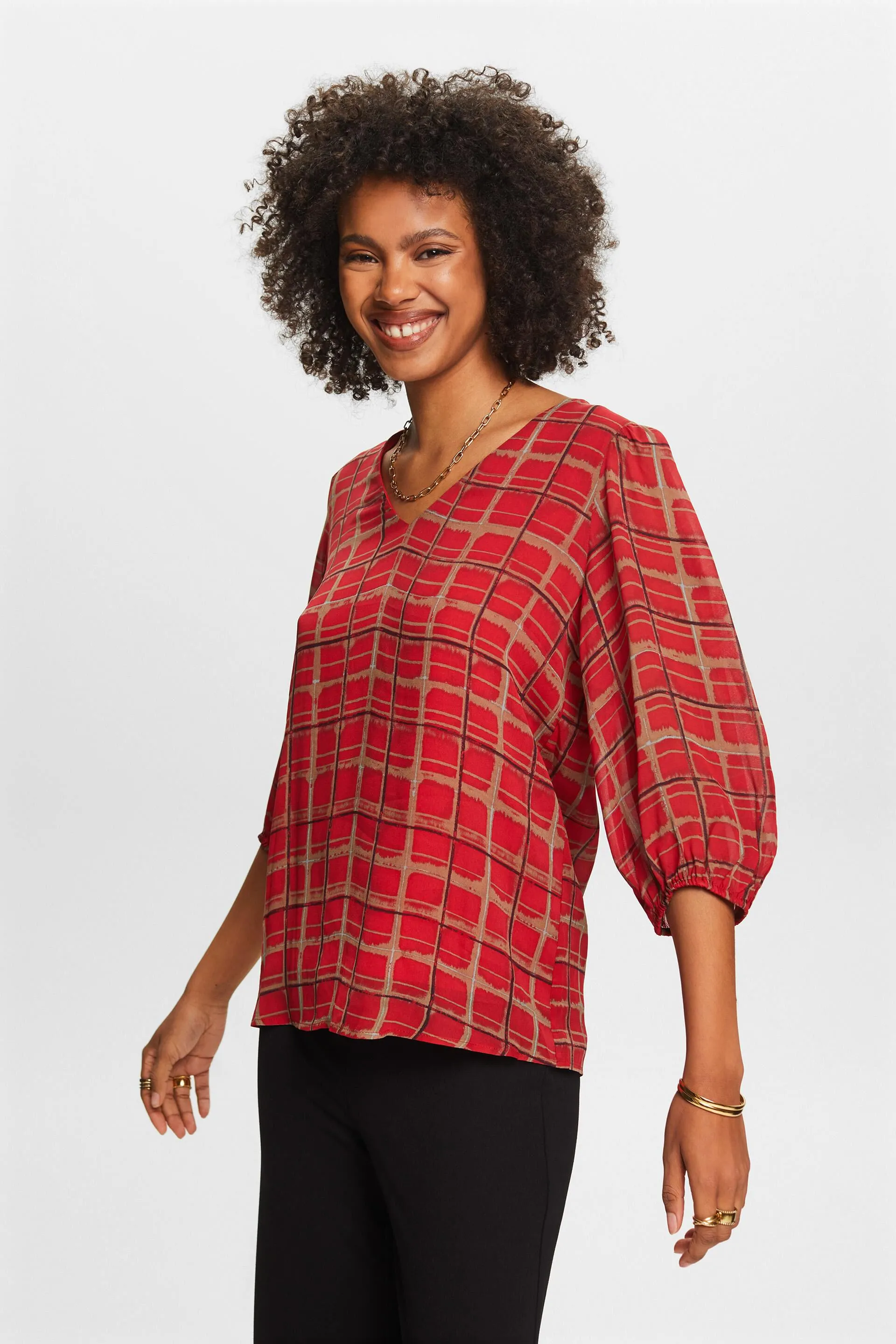Blusa con estampado, LENZING™ ECOVERO™