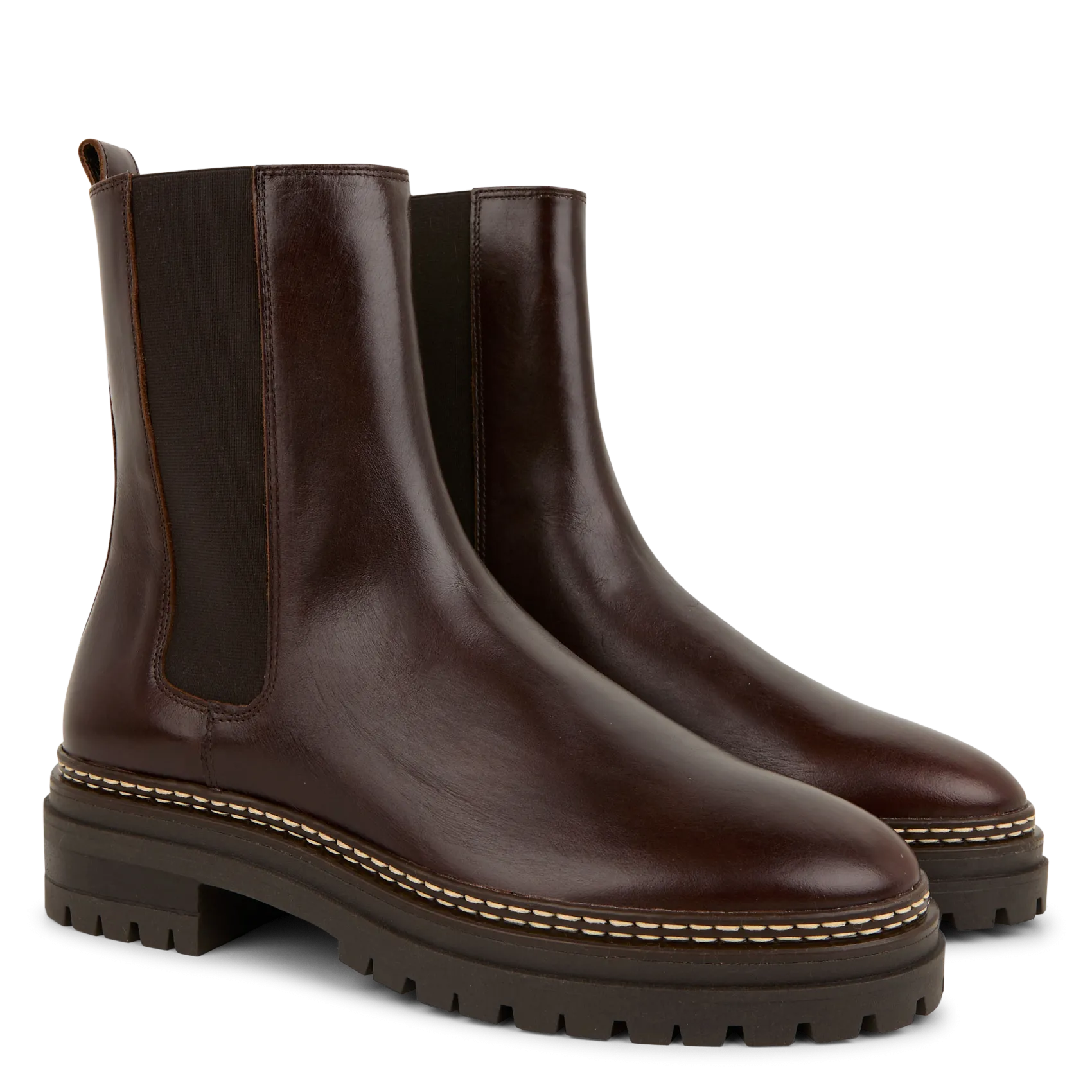 BOBBIES CLOVER  BOTINES DE CUERO EN MARRON