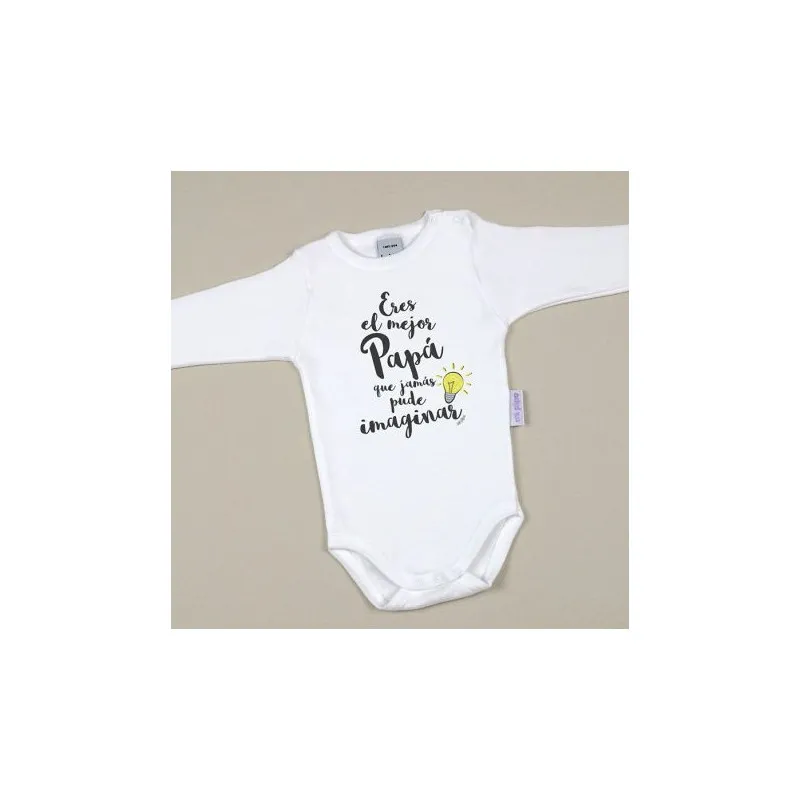 Body Bebé estampado Eres el Mejor Papá Bombilla