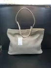 Bolso de hombro para computadora portátil Quince tejido de cuero italiano marrón 13,5