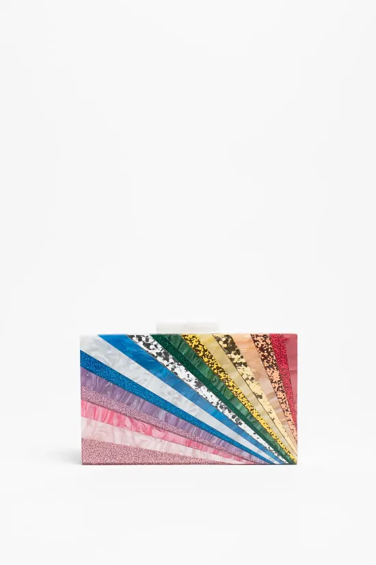 BOLSO DE MANO NOI  MULTICOLOR BLANCO