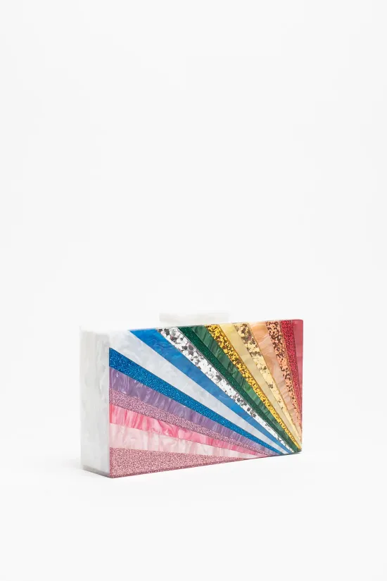 BOLSO DE MANO NOI  MULTICOLOR BLANCO