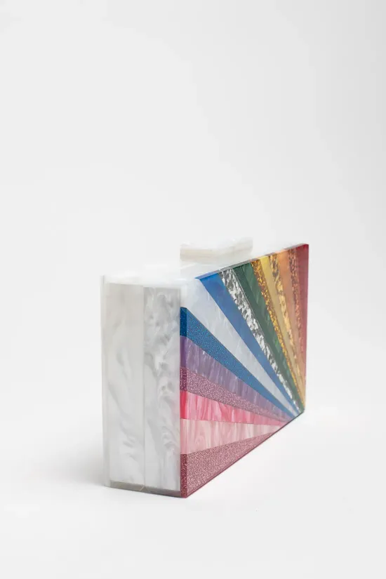 BOLSO DE MANO NOI  MULTICOLOR BLANCO