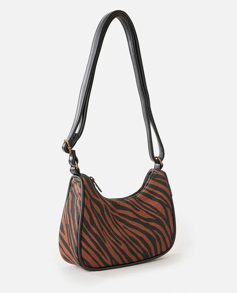 Bolso RIP CURL bandolera pequeño para mujer SUN TRIBE CROSSBODY Ref. 01DWSB (brown) color negro y marrón
