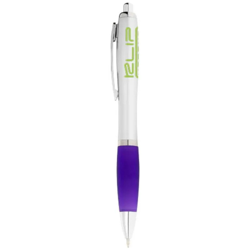 Bolígrafo plateado personalizado Nash Black
