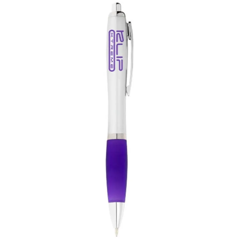 Bolígrafo plateado personalizado Nash Black