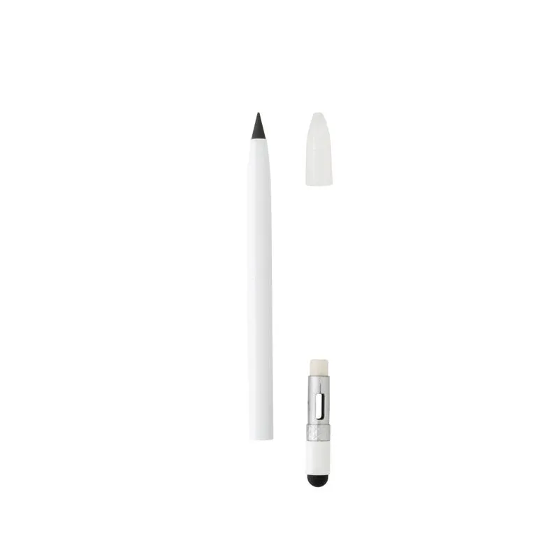 Bolígrafo sin tinta de aluminio con goma