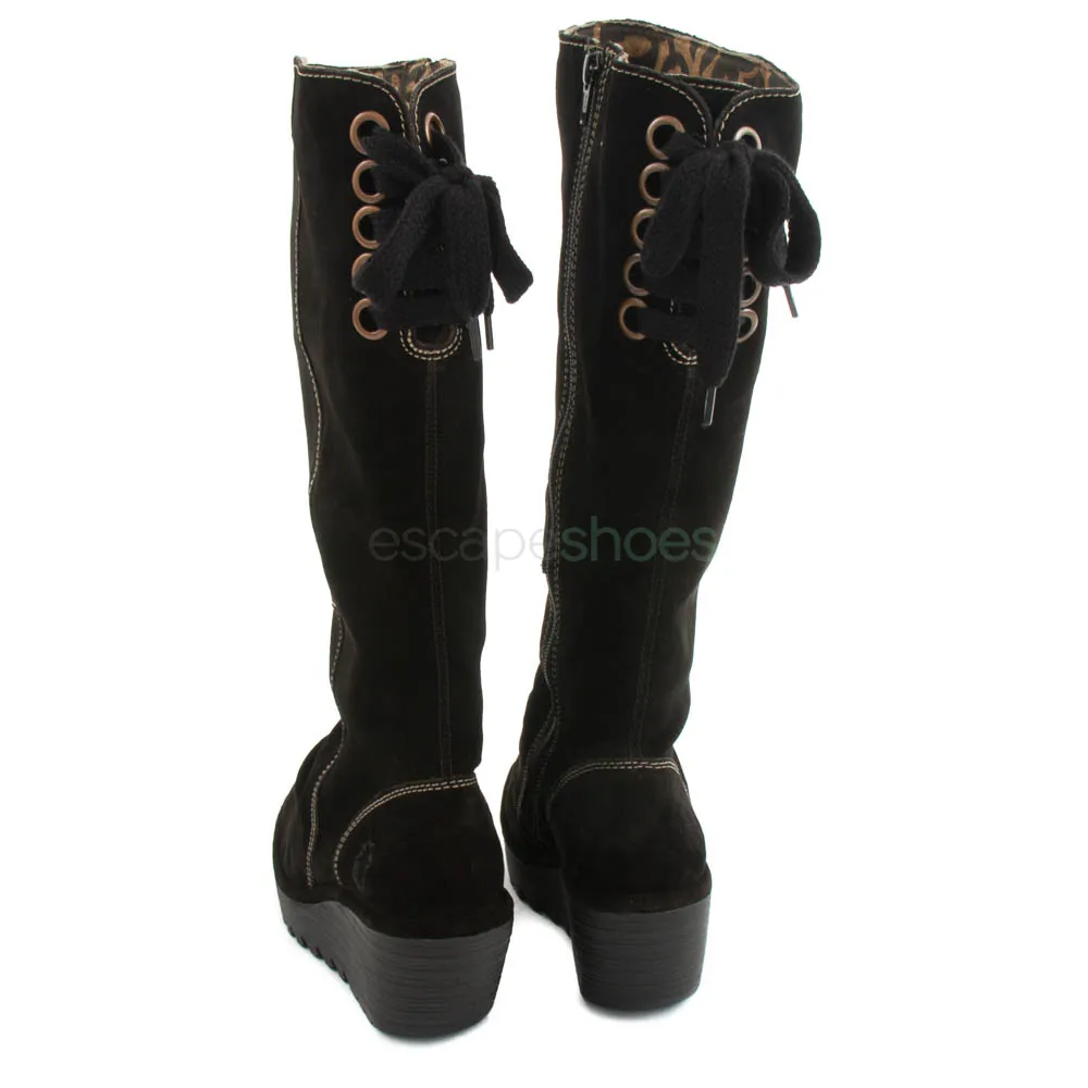 Botas FLY LONDON Yellow Yust Suede Black P500327006