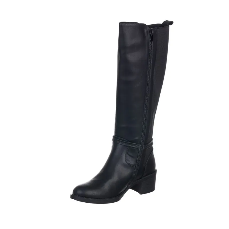 Botas Planas Zapp 25579 Mujer Negro