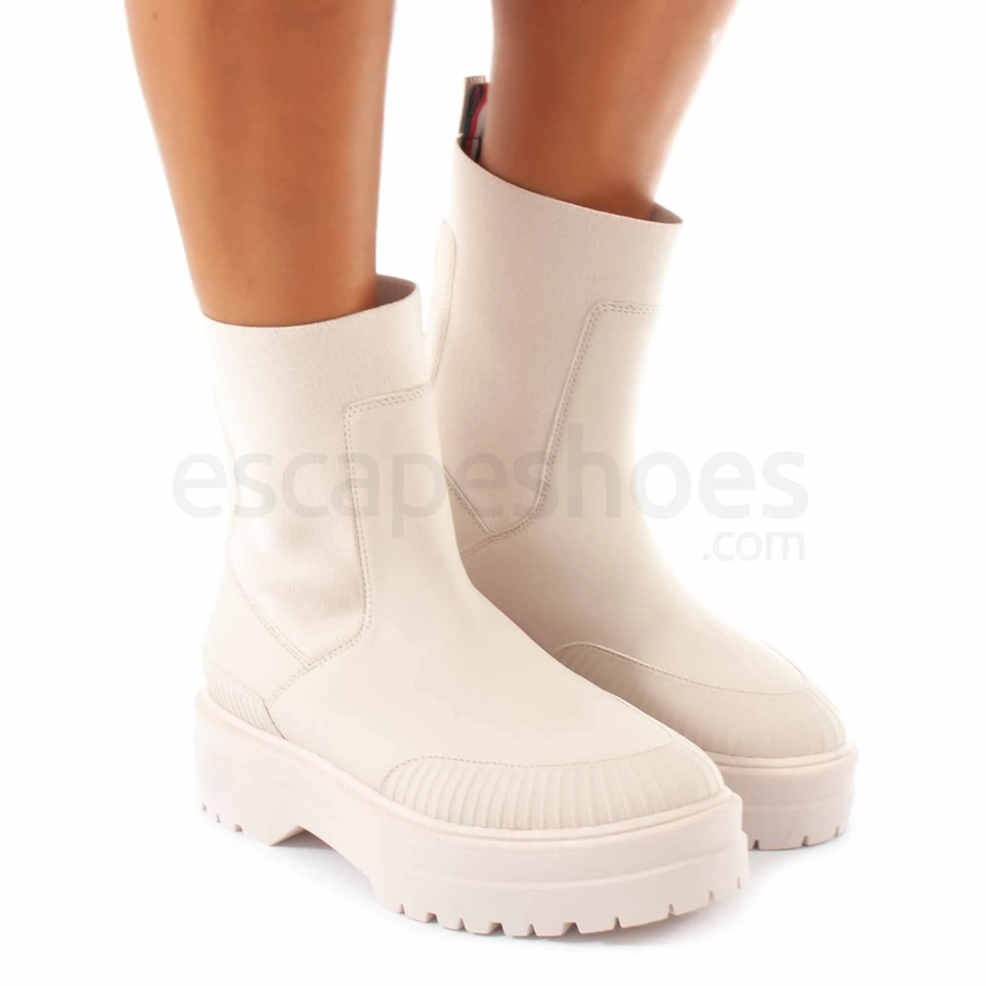 Botas TOMMY HILFIGER Feminine Rubberized Thermo Cashmere Creme