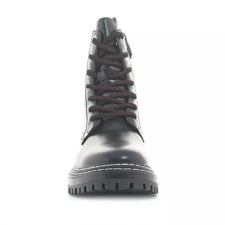 Botines LEVIS KIDS negras de cordones con suela de goma y cremallera lateral