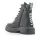 Botines LEVIS KIDS negras de cordones con suela de goma y cremallera lateral
