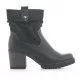 Botines tacón Owel amsterdam negros de dos tejidos
