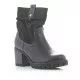 Botines tacón Owel amsterdam negros de dos tejidos