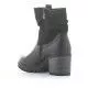Botines tacón Owel amsterdam negros de dos tejidos