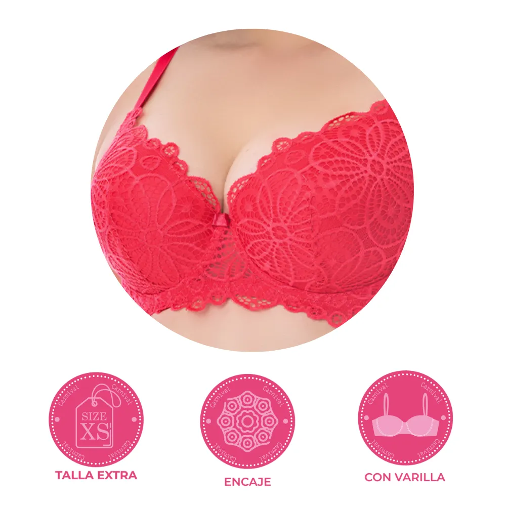 Brasier coordinable de talla extra con encaje  24443 Carnival