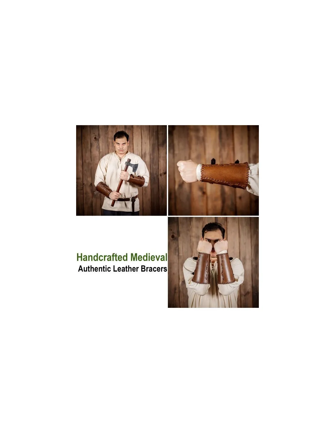 Brazaletes medievales hechos a mano The Woodsman